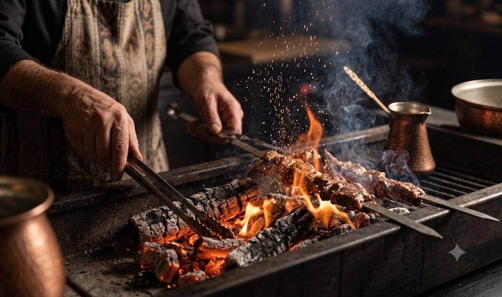 Wood fire in the fictional Tabla heritage dining website study